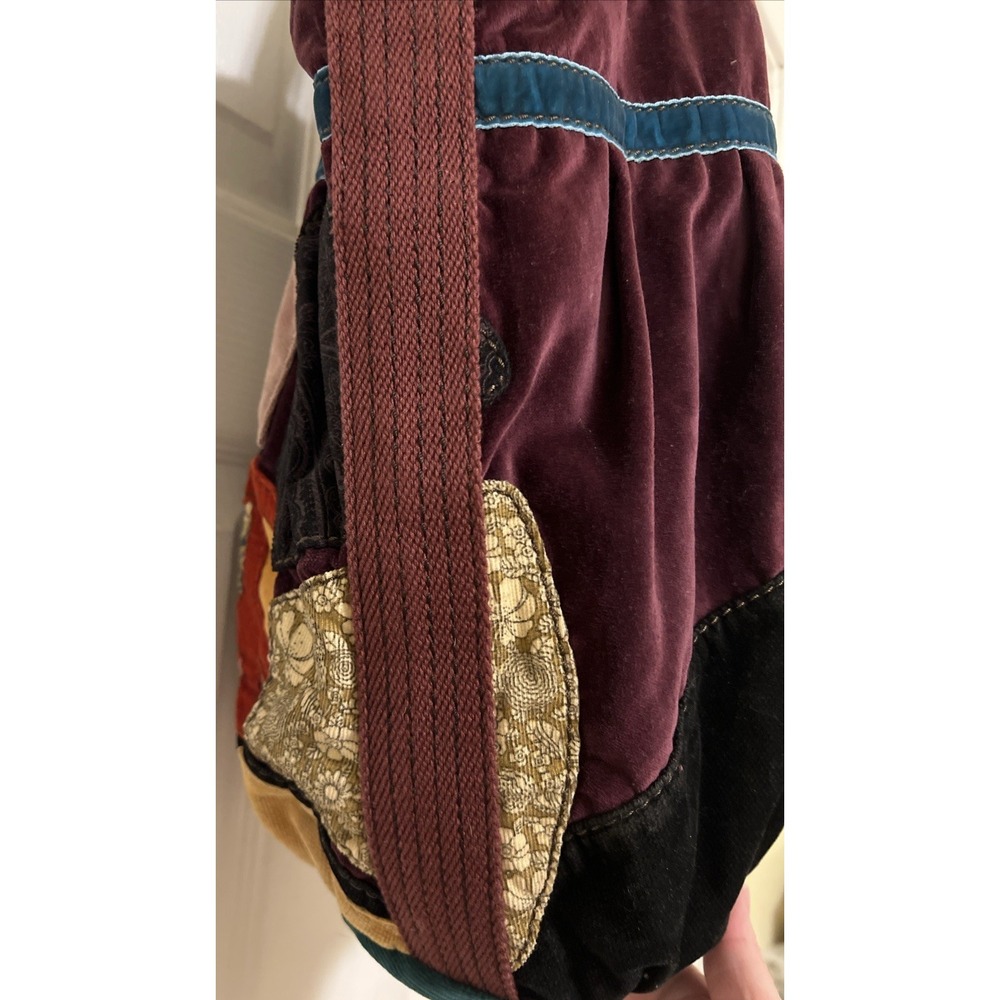 Lucky Brand Large Multi-Colored Hippie Patchwork Suede Hobo Bag - Picture 5 of 12